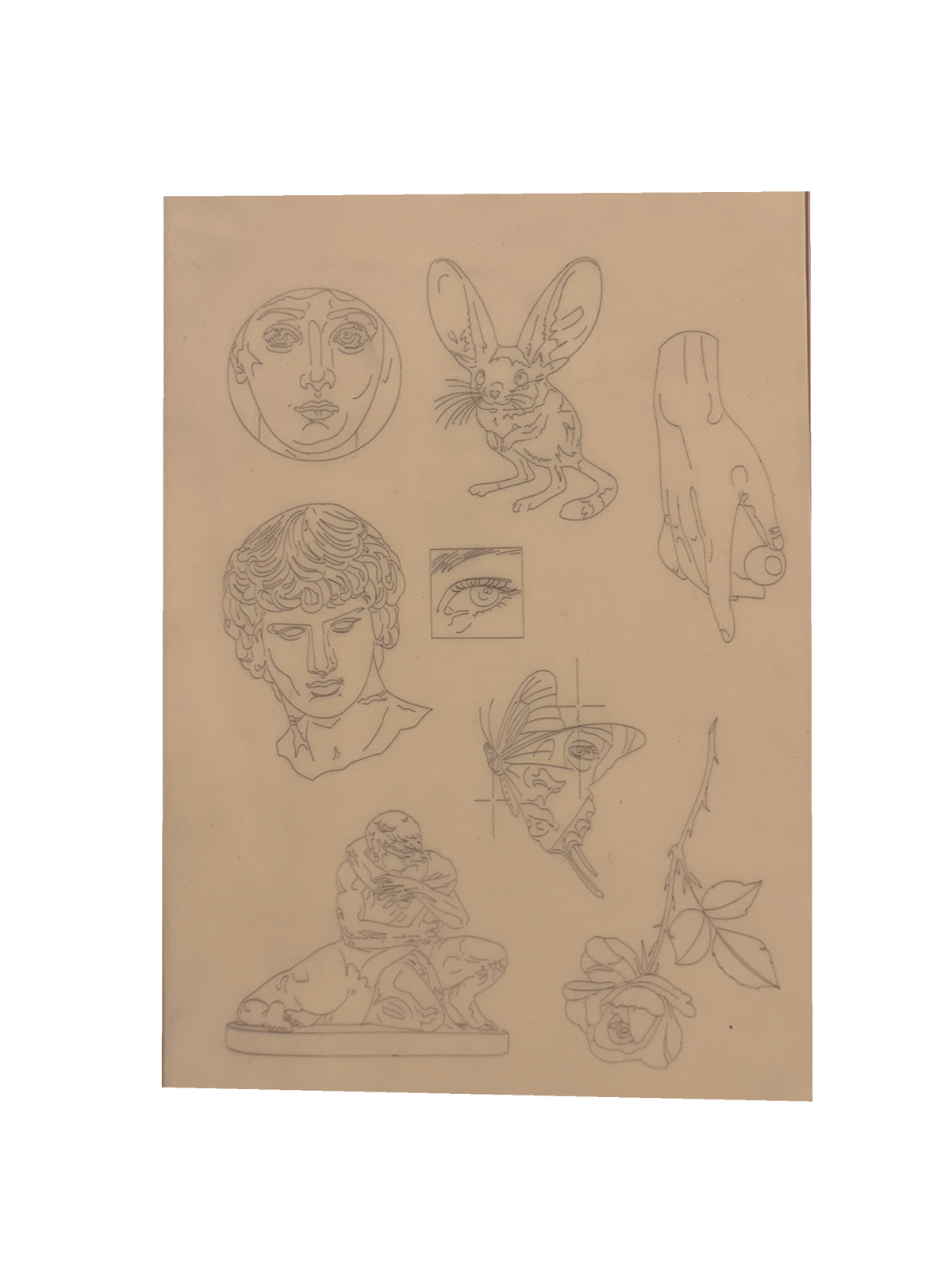 Pre stenciled fake skin Art 2