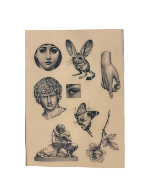 Pre stenciled fake skin Art 2