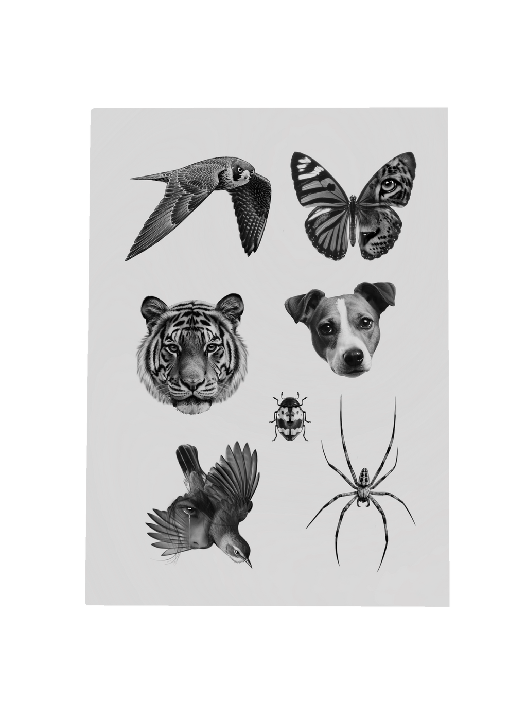 Pre stenciled fake skin Animals 1