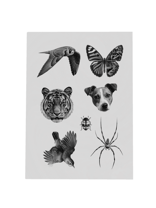 Pre stenciled fake skin Animals 1